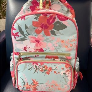 Spartina 449 Cath Kidston Floral Backpack - Aqua and Peach